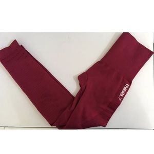 Gymshark leggings tights burgundy active sport XS